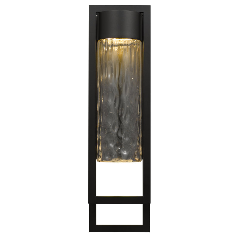 Led Wall Sconce, 3-color Dimmable, Clear Glass Shade,easy Installation For Indoor Use, 25'' H X 6.75'' W X 6.75'' D