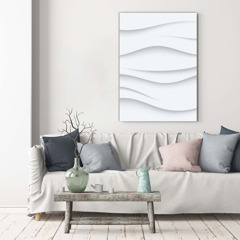 Waves Abstraction - Wrapped Canvas Print