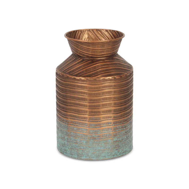 Vase en pot de lait Farnaz, H 9,25 po x l 6,25 po x P 6,25 po