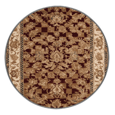 Machine Washable French Brown Area Rug
