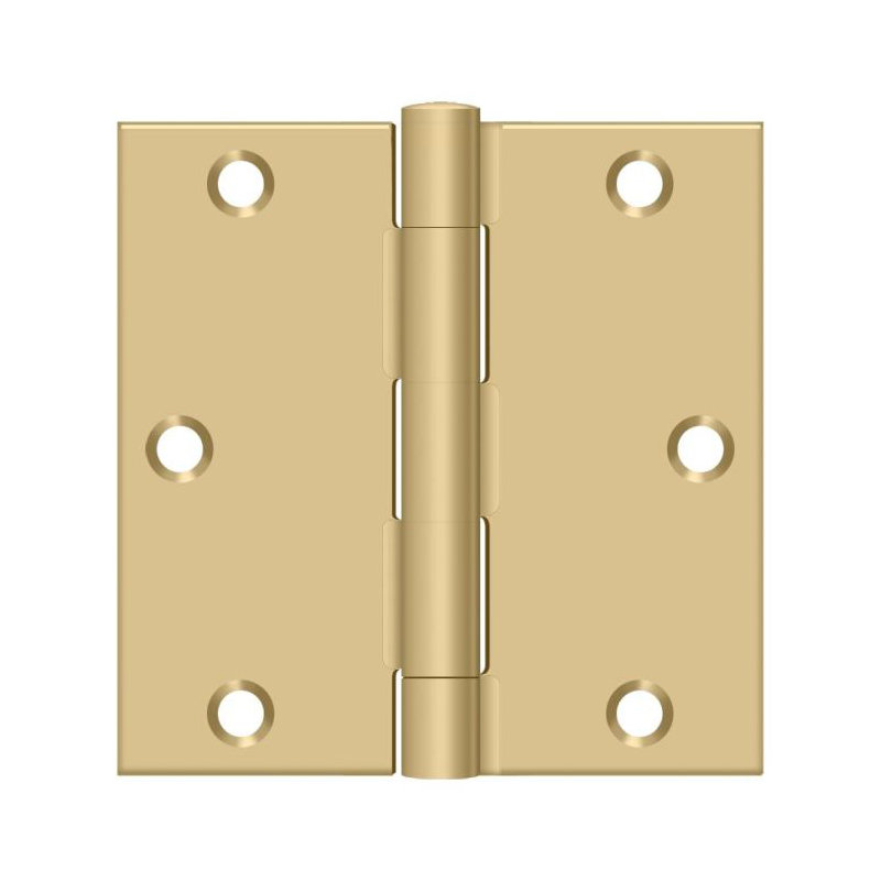 Steel Hinge, Brushed Brass