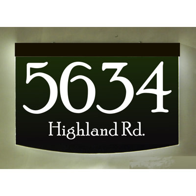 Wall or Yard Solar Address Sign