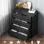 Commode 4 tiroirs, commode à tiroirs, commode et rangement en bois de 29,5 po de largeur, noir (ensemble de 2)-420515940