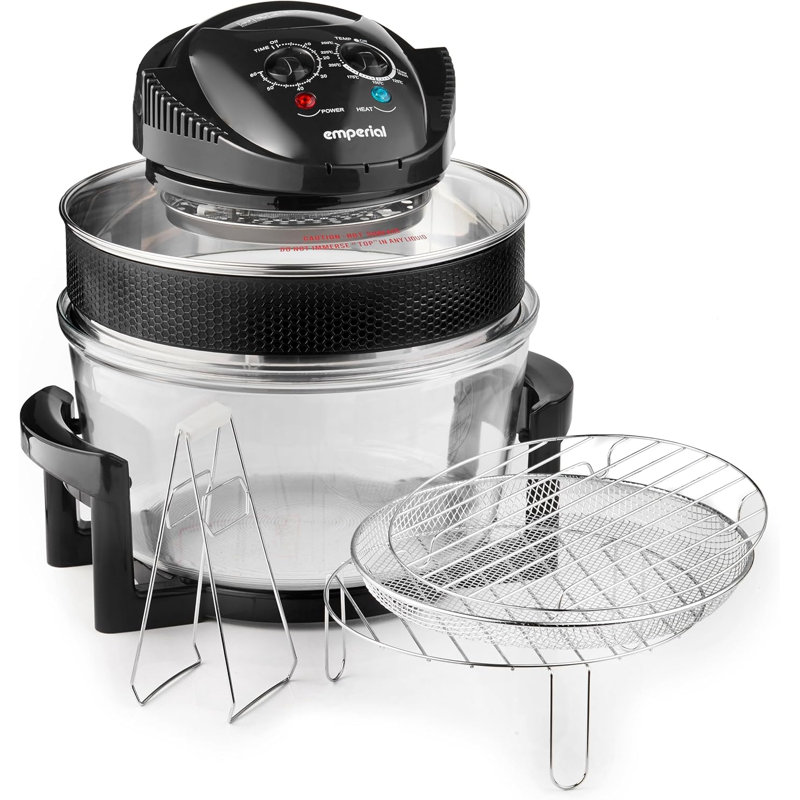 Emperial Premium 12L-17L Halogen Convection Oven Cooker Air Fryer With Extender Ring & Accessories - 1400W