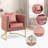 Velvet Modern Barrel Accent Chair with Pillow-692414173