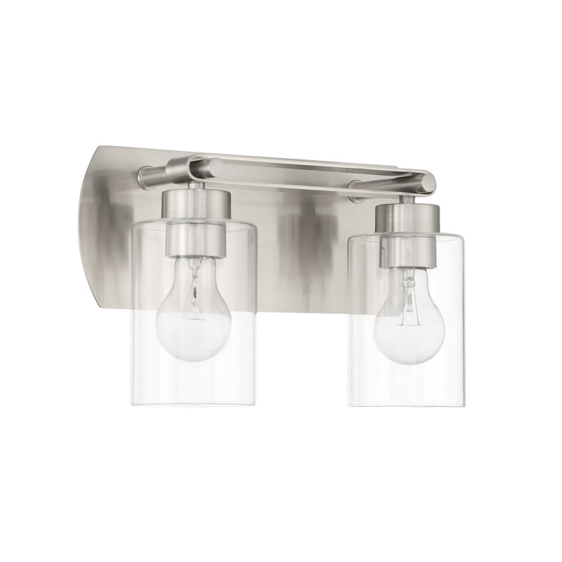 Éclairage pour meuble-lavabo à 2 lumières Meerab, Nickel poli