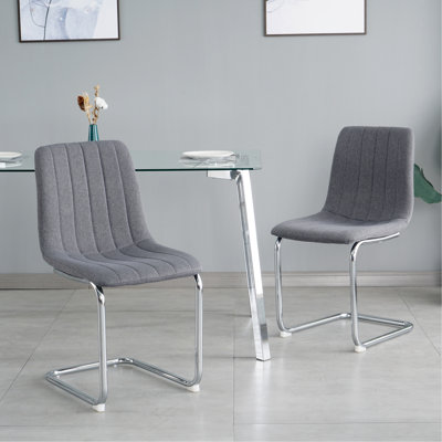 Upholstered Counter Stool with Metal Frame