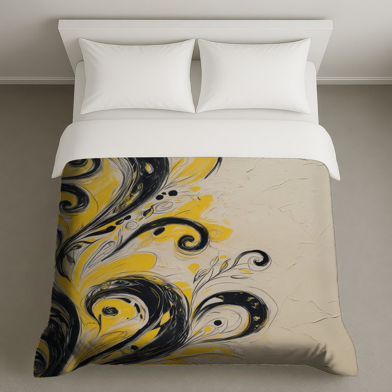 Housses de couette à motif floral, Très grand lit