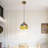 1-Light Mini Stained Glass Pendant Light