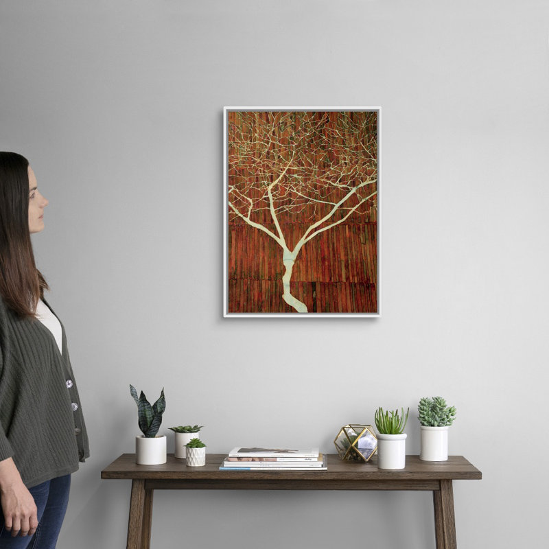 «White Tree, 2006» par Graham Dean, reproduction sur toile, Cadre blanc, H 26 po x l 20 po x P 1,75 po
