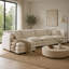 Canapé modulaire modulaire pour le salon, canapé en U convertible 5 places avec 1 repose-pieds, chenille-1817539009