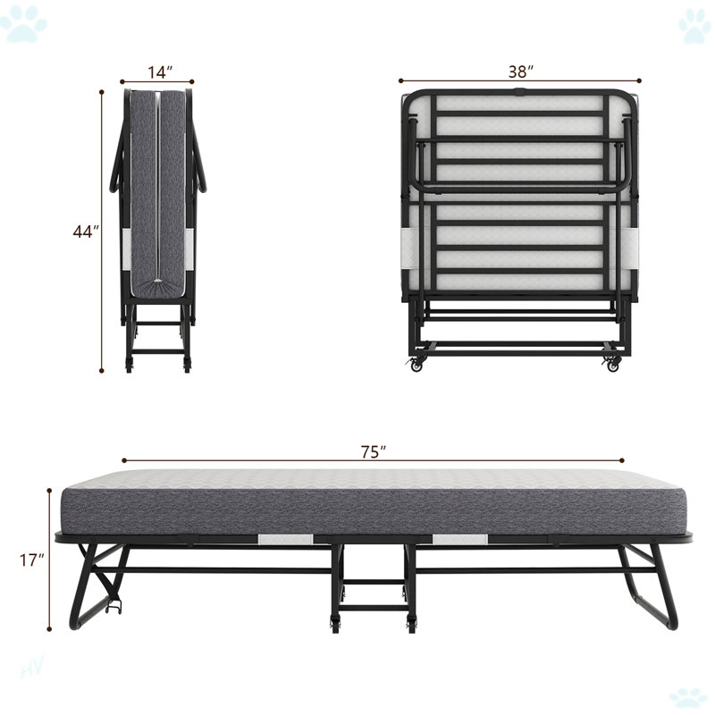 Lit pliant avec matelas Rollaway