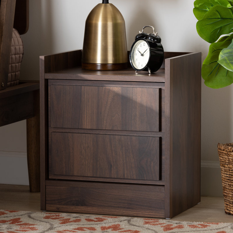 15.75'' W Nightstand, Walnut Brown