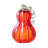 8.5"H Fall Red Glass Gourd With Glitter