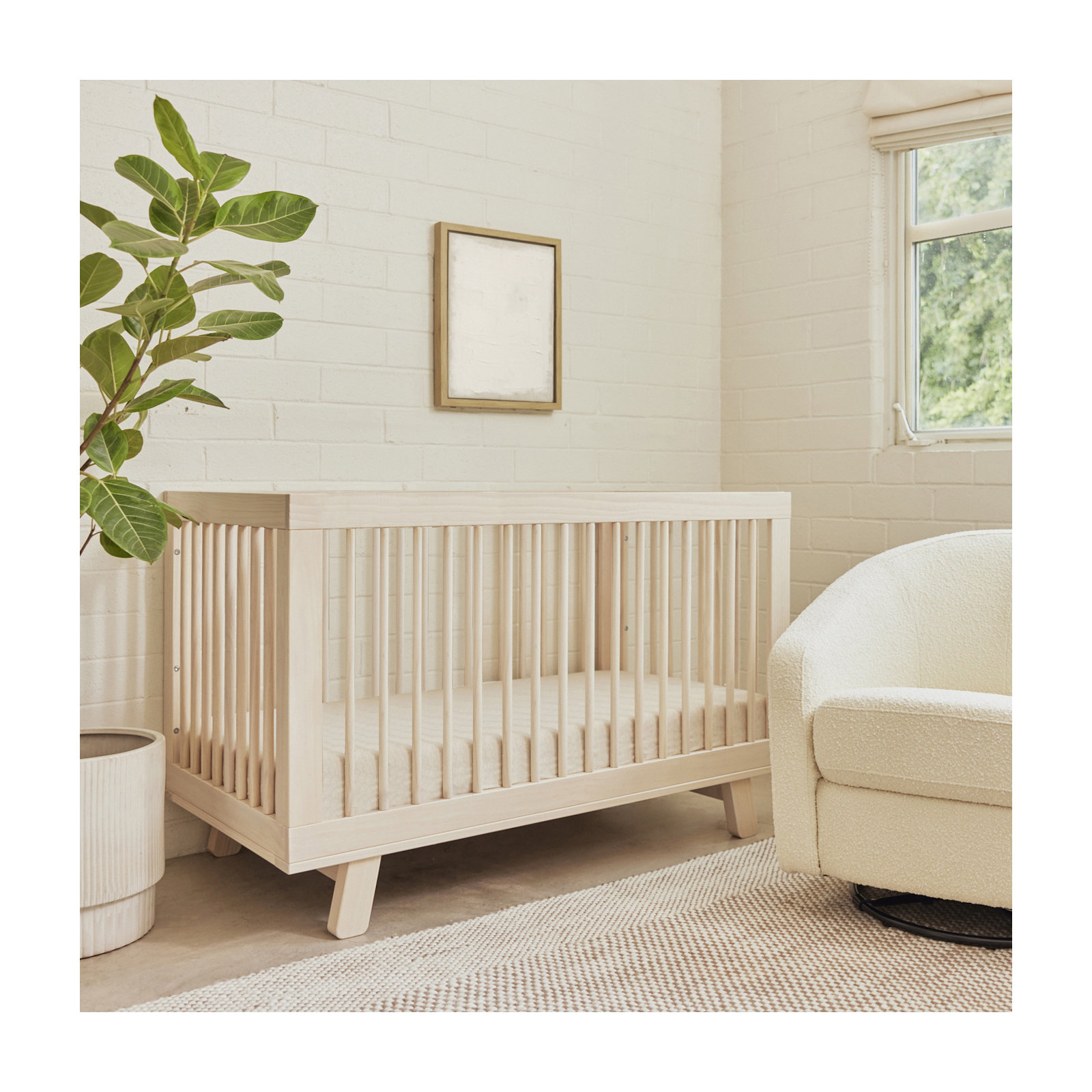 Hudson 3-in-1 Convertible Crib, Washed Natural