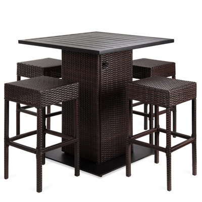 Ausmus Metal Bar Set with Stools