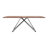 Maser 5 Piece Dining Set in Wood and Metal with Gray Fabric Armless Chairs