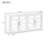U_STYLE American Country Style Wooden Sideboard With Pine Doors And Legs, 4 Metal Handles, For Hallway Entryway Living Room Dining Room-1511454682