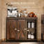 Space Saving Sideboards & Buffets with Storage, MDF Steel Rustic Farmhouse
