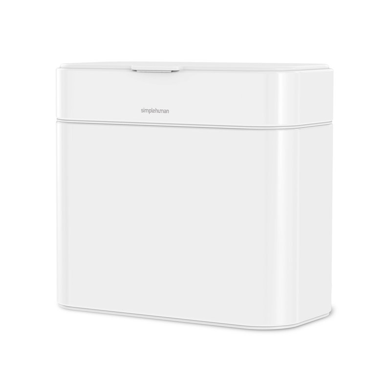 simplehuman 4 Litre / 1.06 Gallon Compost Caddy, Detachable and Countertop Bin Trash Can, White