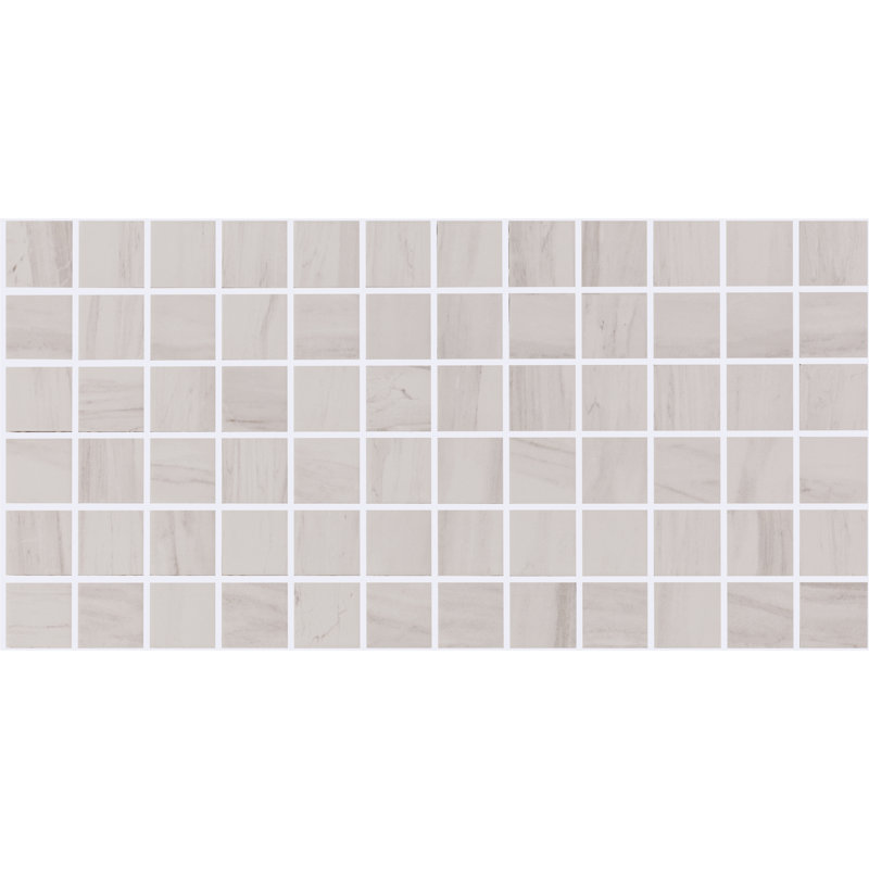 Core Fundamentals Platinum 2" x 2" Mosaic (Set of 12), Calacatta Sky