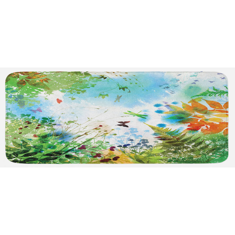 Tapis de cuisine libellule