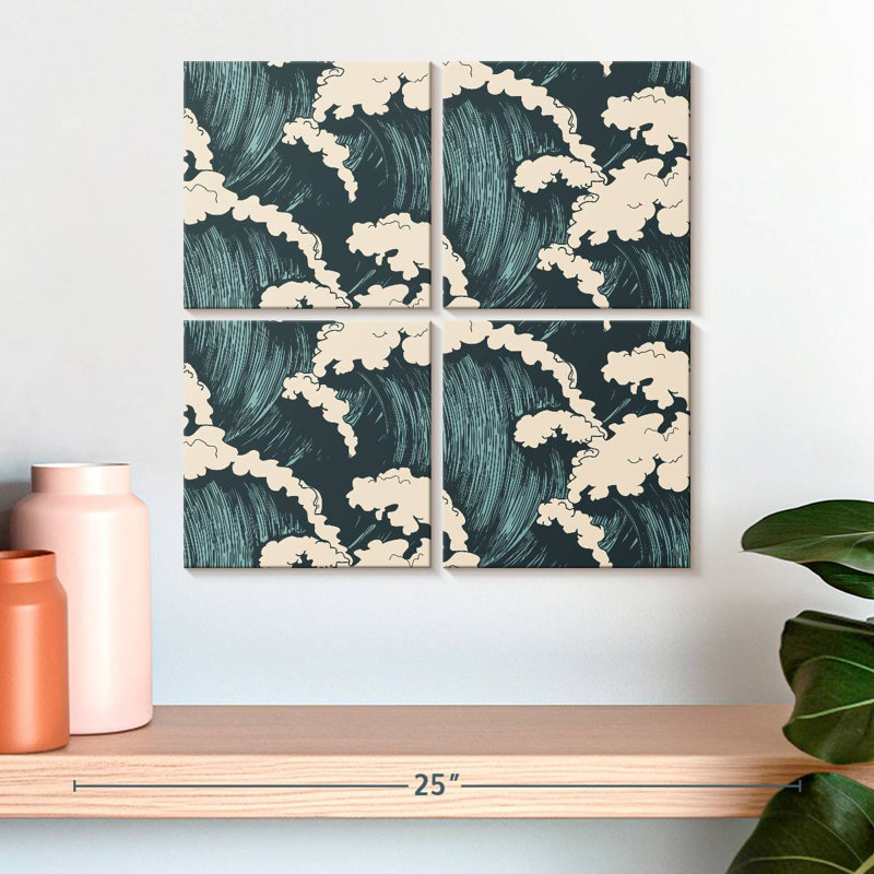 Waves Seamless Pattern, 18" H x 18" W
