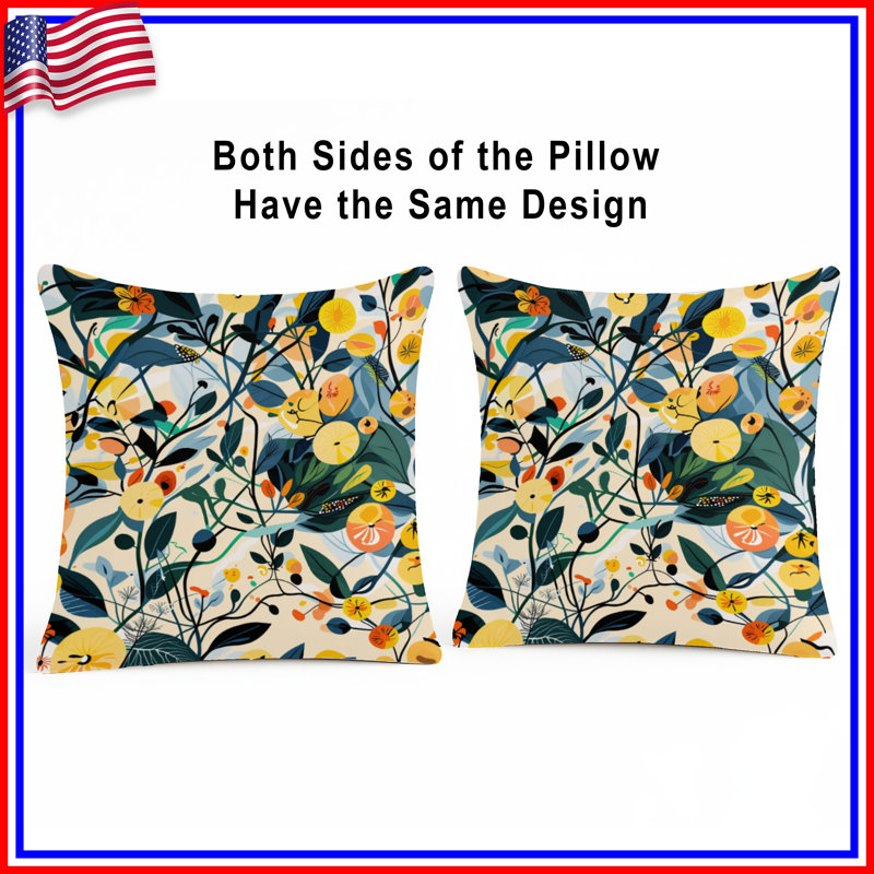 Coussin Floral, 20 x 20 inches