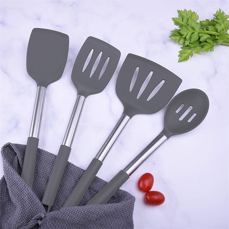 Belfry Kitchen Bayly 30 Utensil Set, Grey