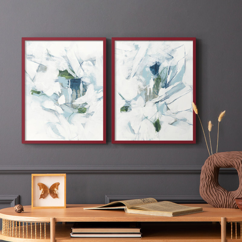 Ice Cavern III - reproduction encadrée de qualité supérieure - prête à être accrochée - aucun clou requis - aucun clou requis