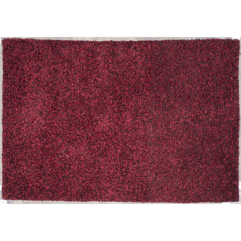 Tapis rouge tissé à la main Caddigan, Rectangle 9 pi 3 po x 13 pi