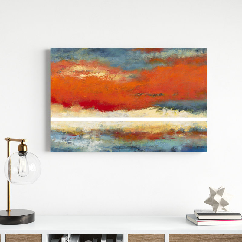Ascent Of Orange - Painting, 61 cm H x 91 cm W, Wrapped Canvas