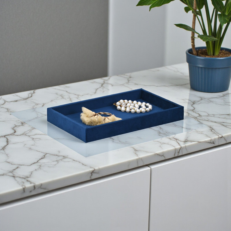 Plateau rectangulaire Cantora, Bleu