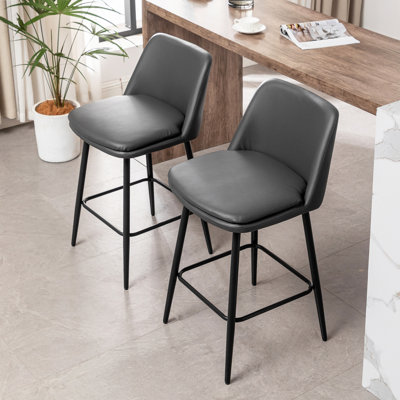 Counter Height Swivel Bar Stools Set of 2, 360Â° Swivel Upholstered Barstools -  Corrigan StudioÂ®, AB8C359688EF46498DE4B0EE253B2500