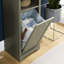 Armoire de rangement pour salle de bain de 64 po de hauteur pour petit espace, armoire sur pied pour salle de bain, bureau à domicile, 4 tablettes réglables et panier à linge, espace de rangement pour les vêtements cachés