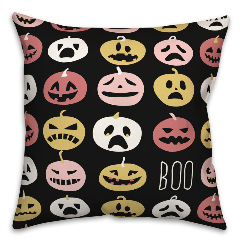  Boo Pumpkins Square Pillow Cover & Insert, 16" x 16"