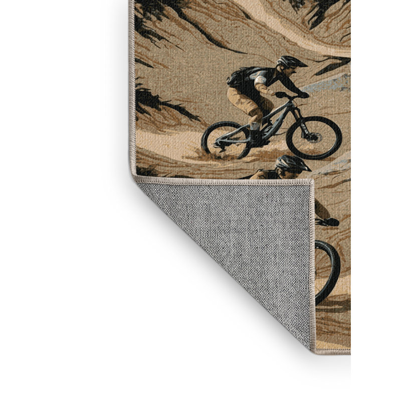  Tapis lavable pour vélo de montagne, Rond 7 pi