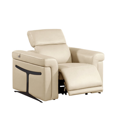 Doniece Top Grain Italian Leather Power Recliner by Orren Ellis