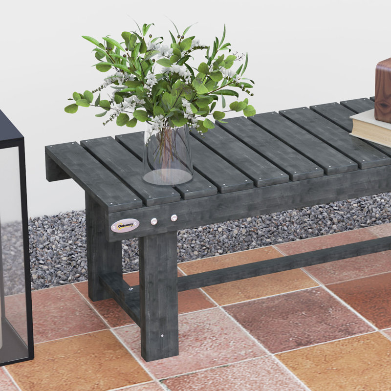 Abdirahim Solid Wood Fir Outdoor Bench
