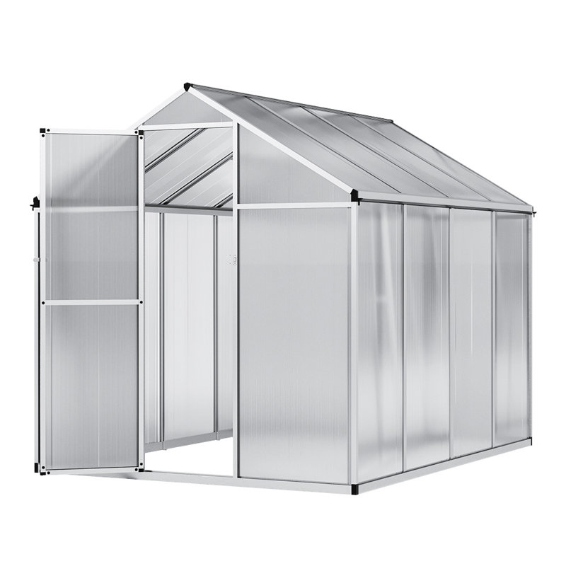 Callida Hobby Greenhouse, Sliver, 194.5cm H x 185cm W x 246.6cm D