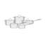 Tramontina 5 Pcs. Tri-Ply Cookware Set