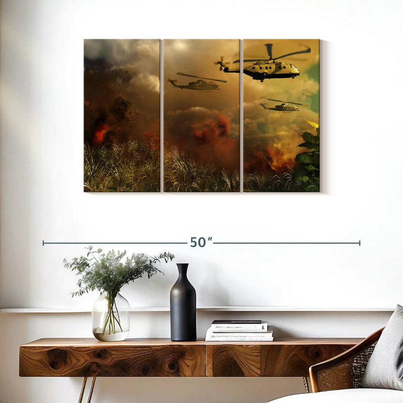Lelar Helicopter Rescue Fleet, 24" H x 38" W
