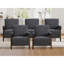 Fauteuil d'appoint rembourré en tissu de 28,35 po de largeur avec pieds en bois massif (ensemble de 5)-407407943-406491943