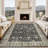 Area Rugs North African Boho Area Rug for Living Room – Machine Washable, Low Pile, Non-Slip Carpet for Living Room, Bedroom, Kitchen & Hallway,-1140364521