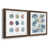 Papier, cadre noyer
