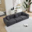 Ensemble de salon moderne rembourré avec canapé modulaire et 2 chaises d'appoint-1601446343