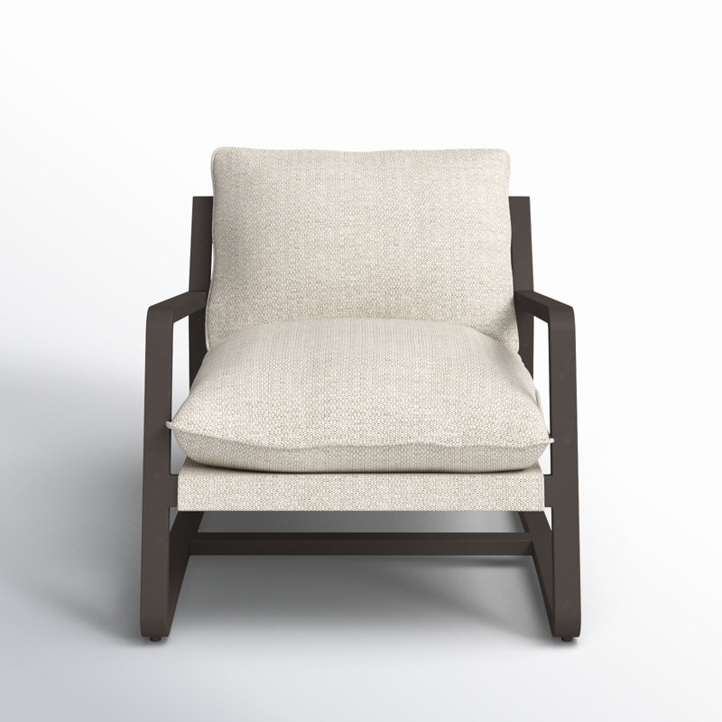 Shea Teak Outdoor Lounge Chair, Bronze, Faye Ash