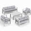 Ensemble de conversation à 7 places en aluminium avec coussins Arnhildur-1919603730