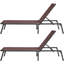 Chaise longue d'extérieur réglable à 5 positions pour 2 chaises longues