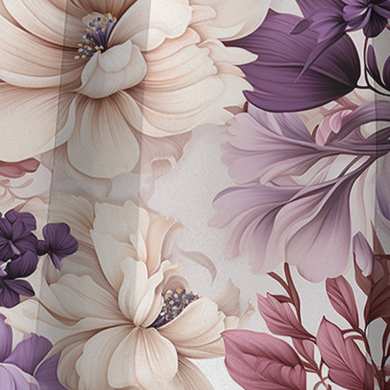 Paire de rideaux en velours floral Ethereal, L 52 po x L 95 po